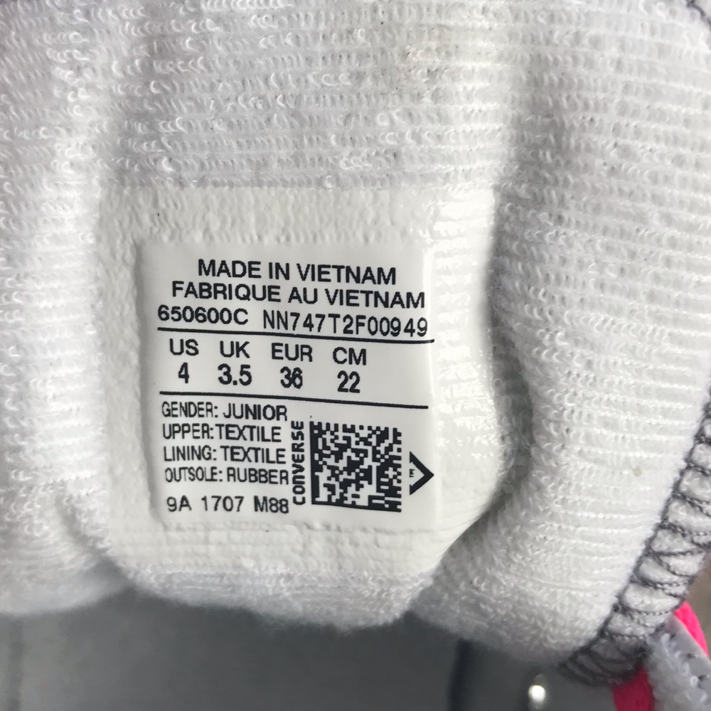NWT Converse Side Zip HI Silver W AUTHENTIC - Picture 6 of 8